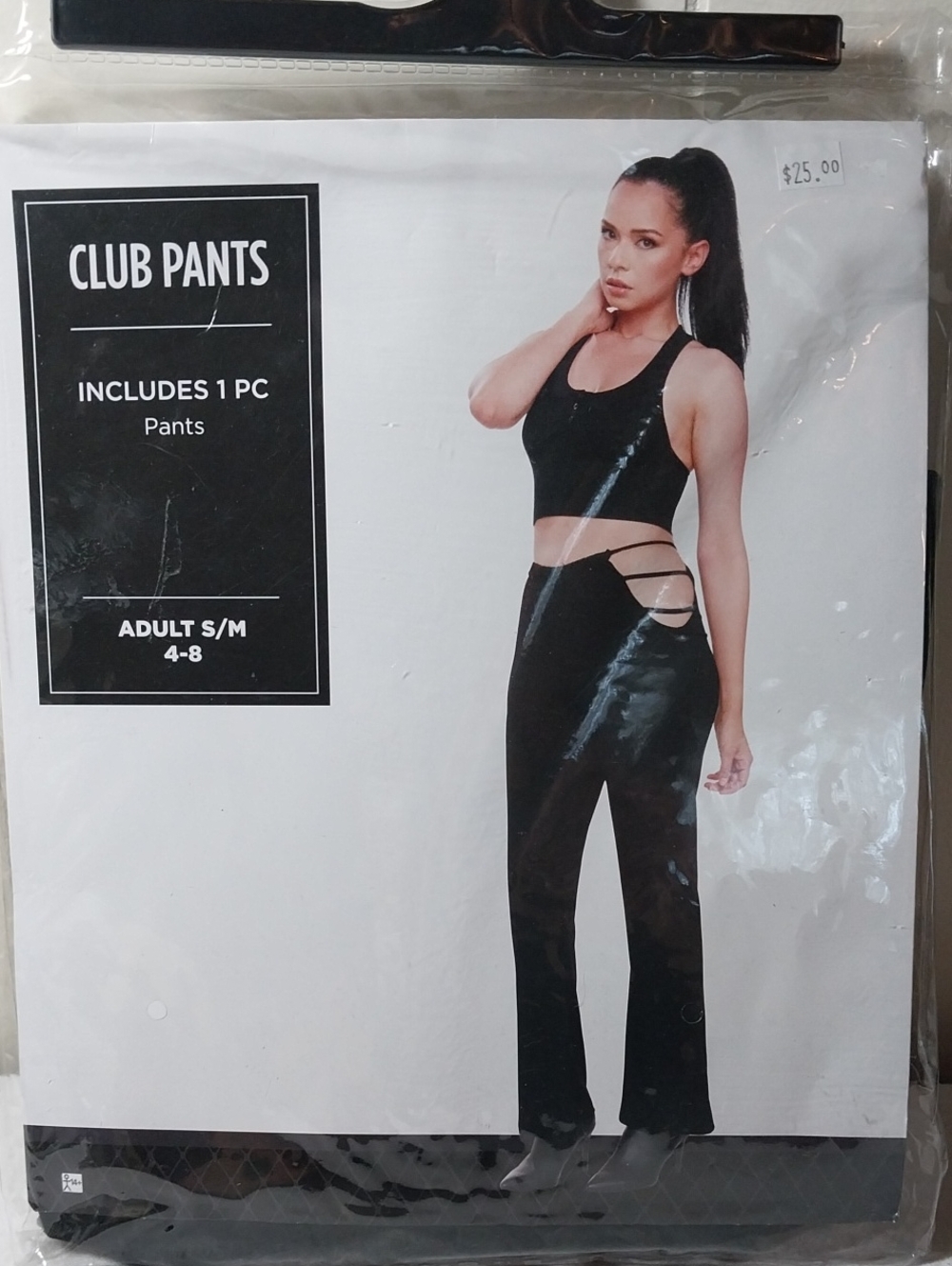 Black Club Pants Halloween Costume Adult S/M 4-8 NEW